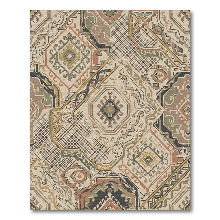 Earthy Abstract Medallion Collage Rug