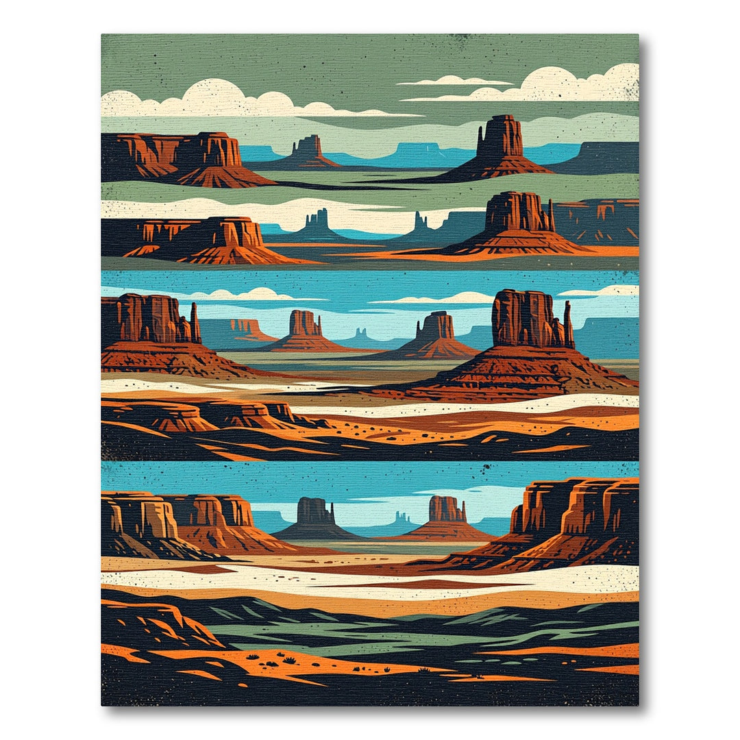 Desert Canyon Mesa Landscape Rug