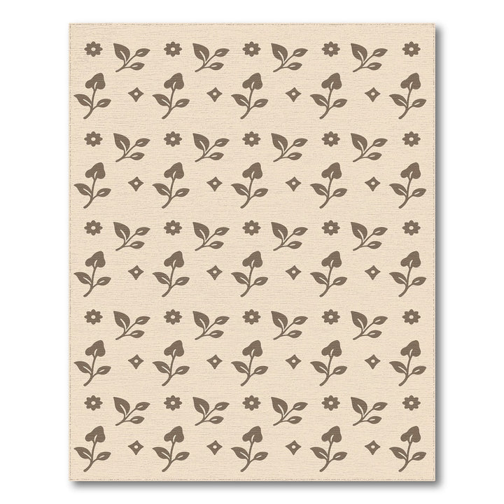 Brown Floral Vintage Area Rug