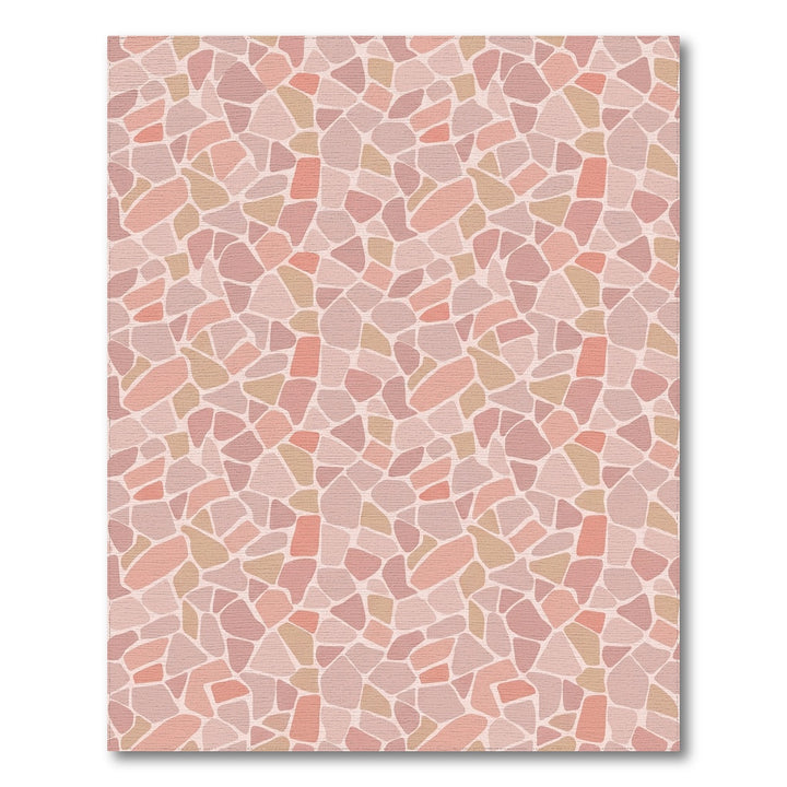 Terracotta Pink Mosaic Stone Rug