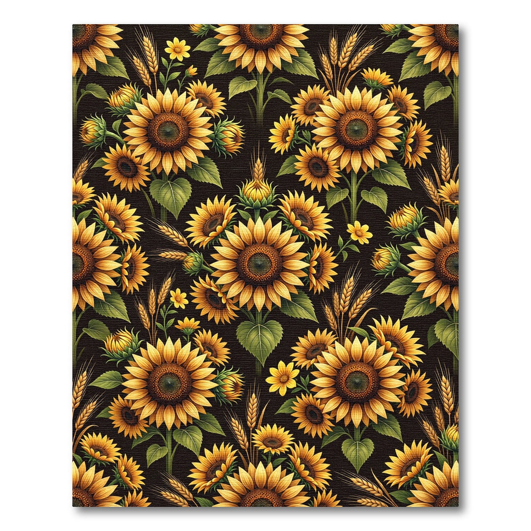 Golden Sunflower Wheat Meadow Rug