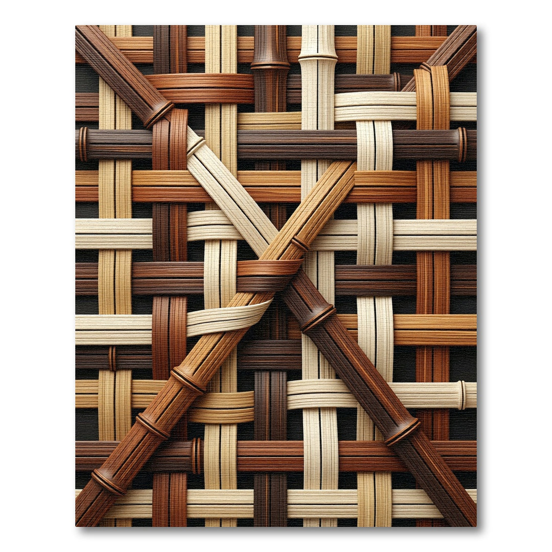 Natural Woven Bamboo Texture Rug
