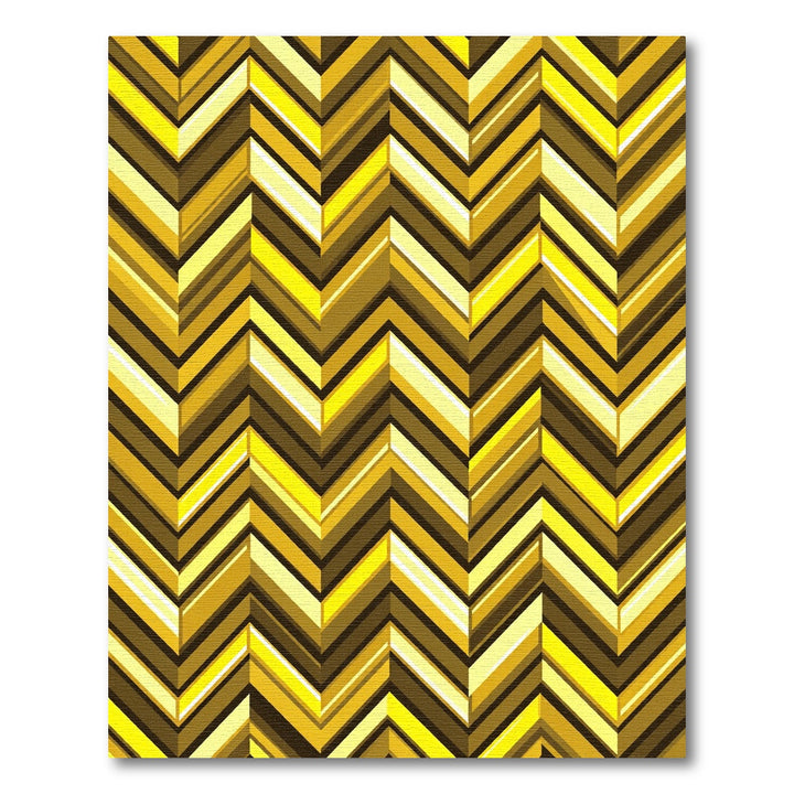 Bold Yellow Chevron Zigzag Rug