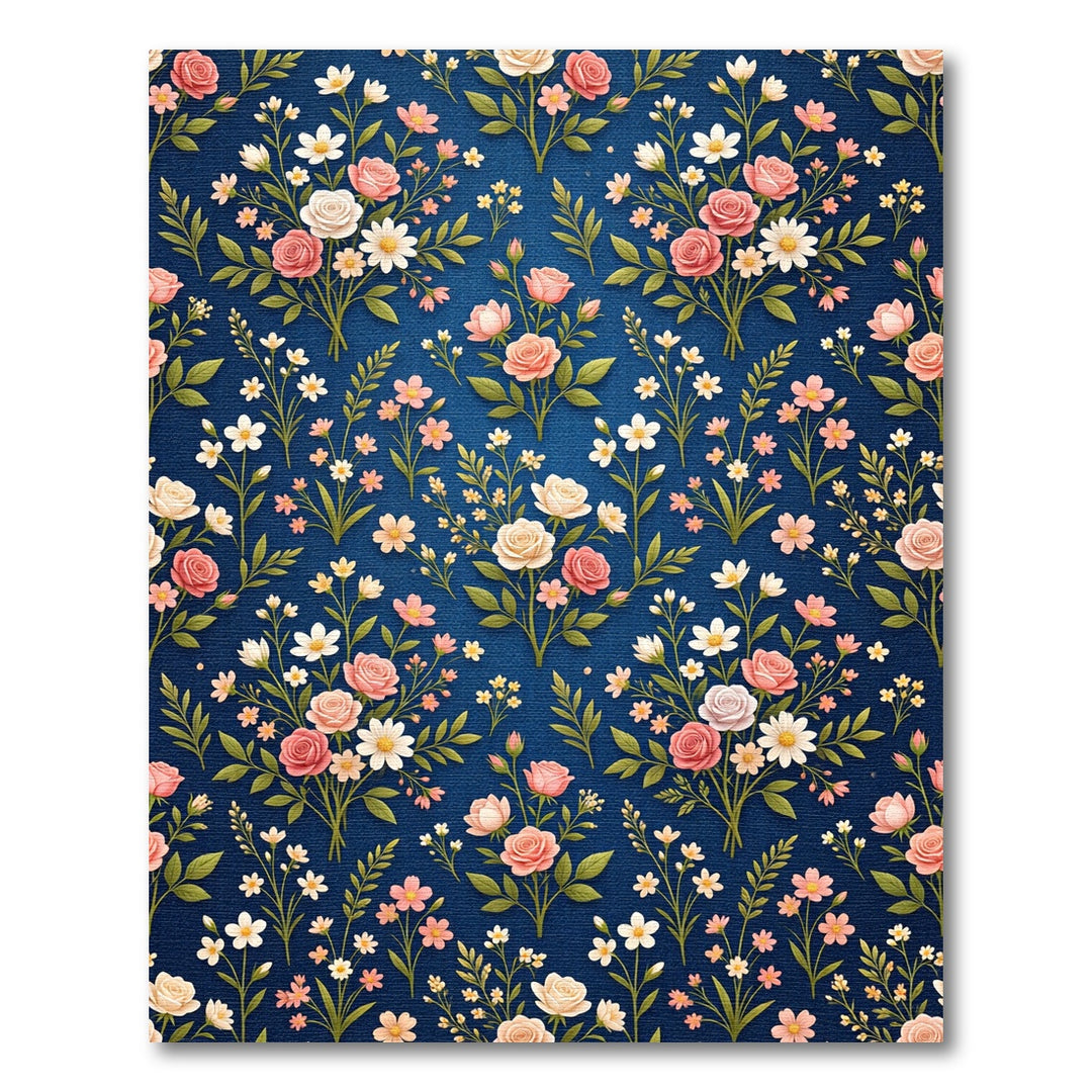 Pink Roses White Daisies Garden Rug
