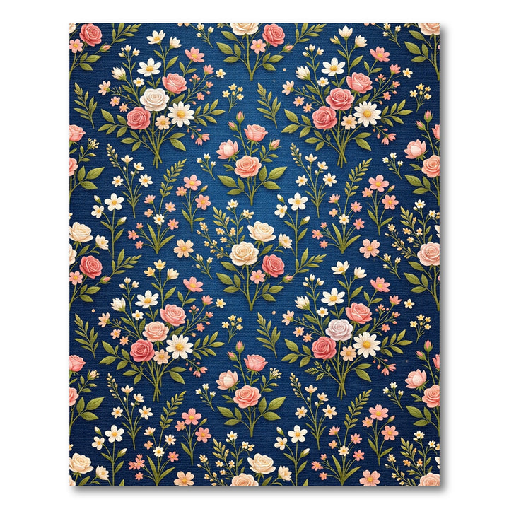 Pink Roses White Daisies Garden Rug
