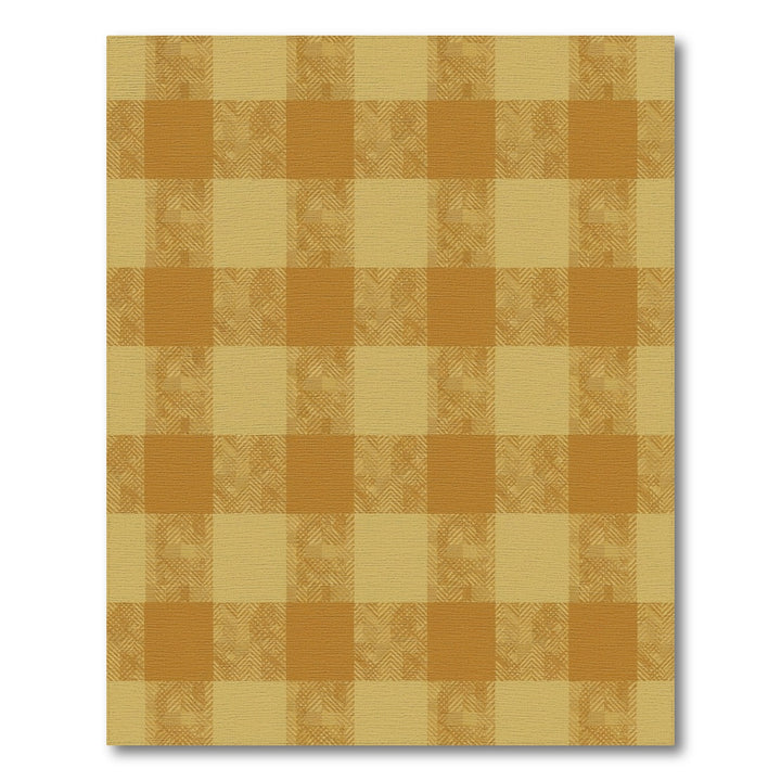 Amber Gold Textured Buffalo Check Rug