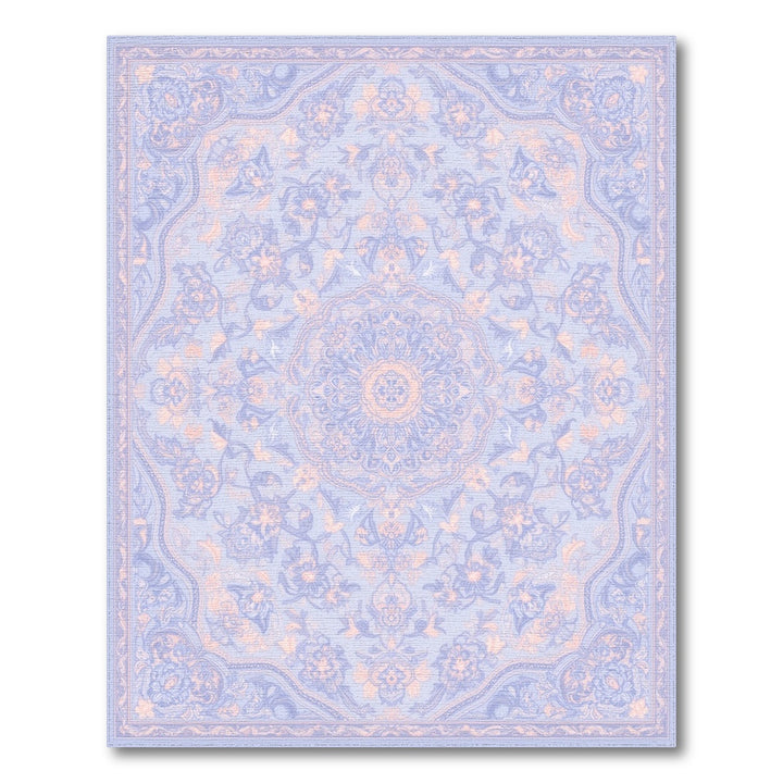 Light Blue Floral Persian Area Rug