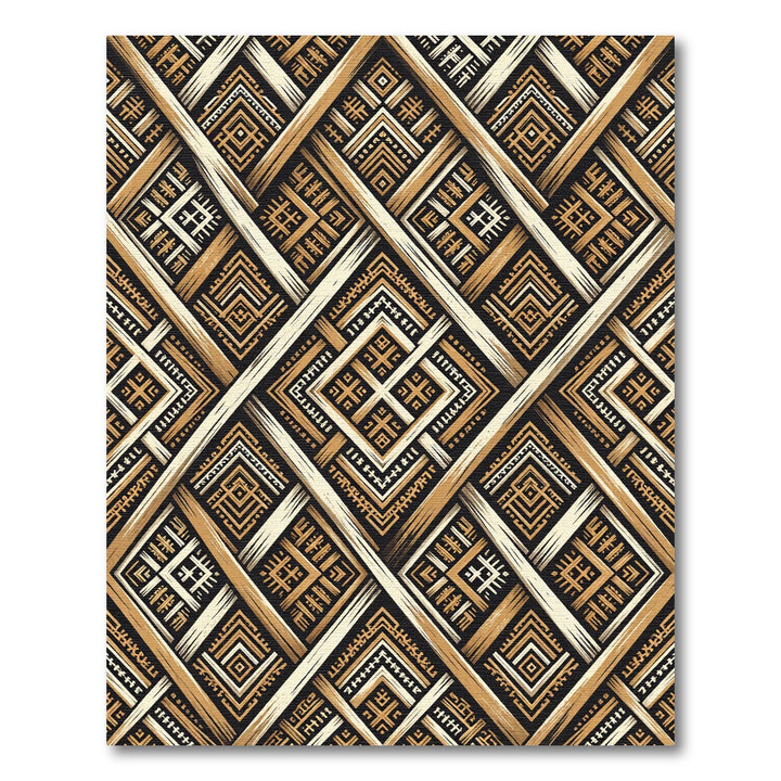Tribal Diamond Weave Pattern Rug