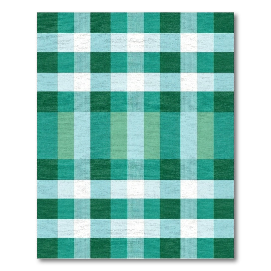 Green Checkered Washable Geometric Modern Area Rug