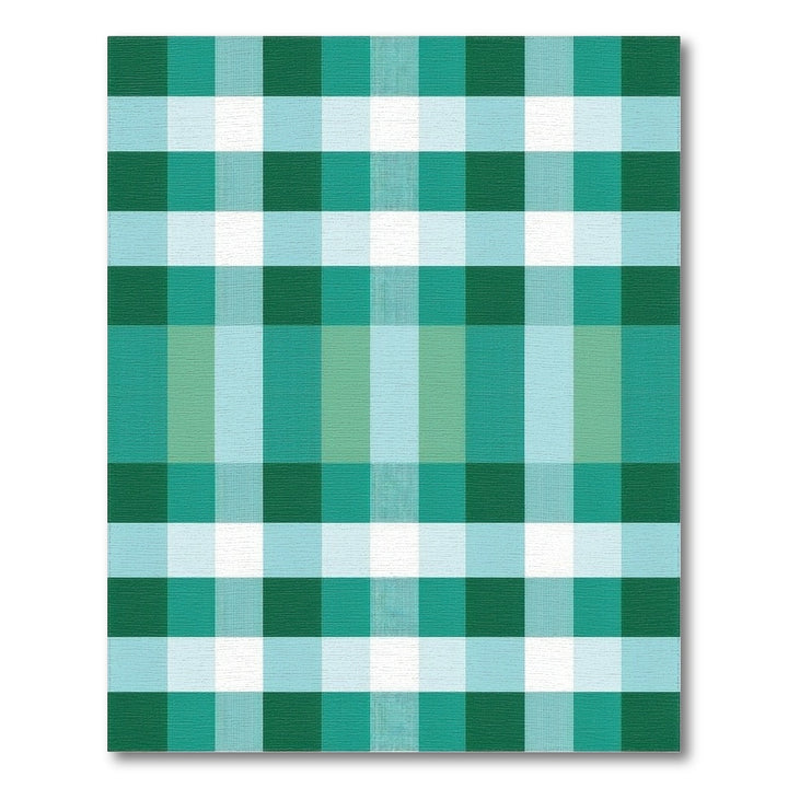 Green Checkered Washable Geometric Modern Area Rug
