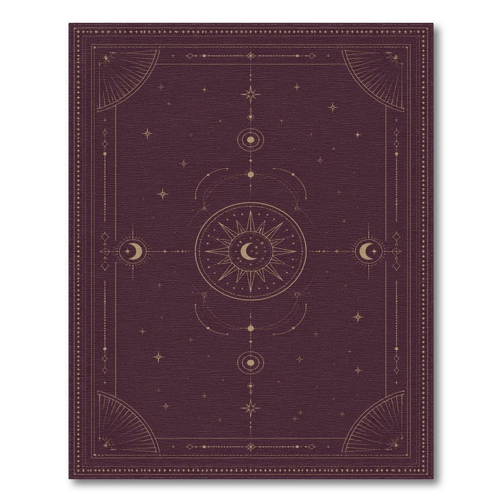 Purple Celestial Star Moon Area Rug