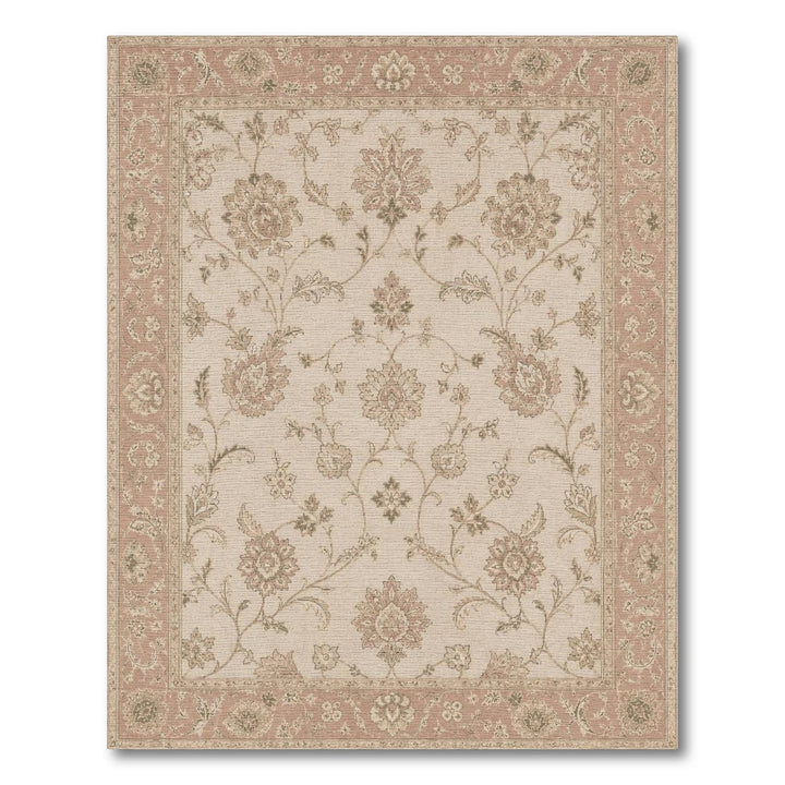 Pink Floral Vintage Area Rug