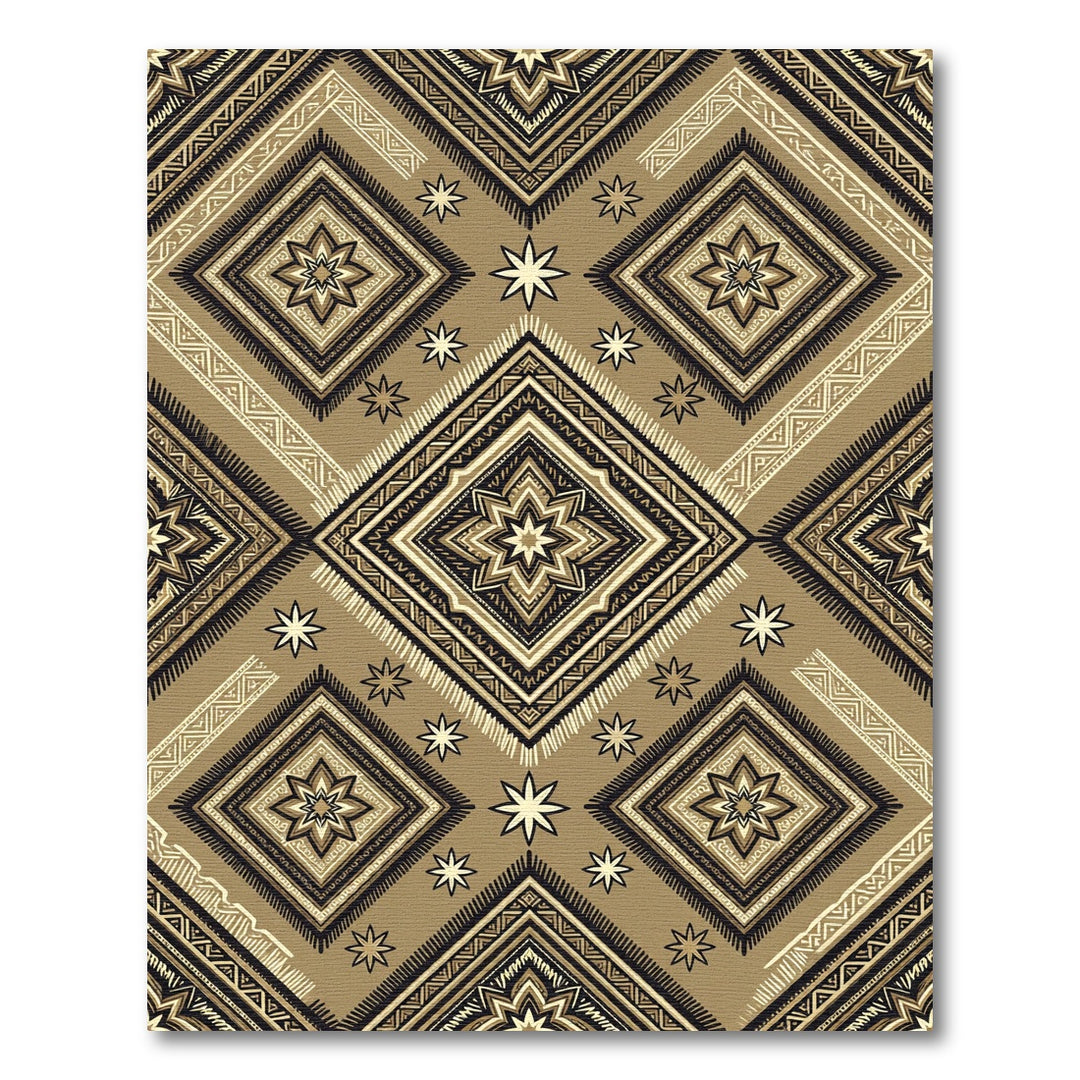 Tribal Geometric Diamond Star Rug