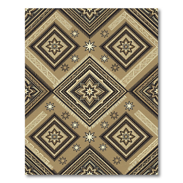 Tribal Geometric Diamond Star Rug