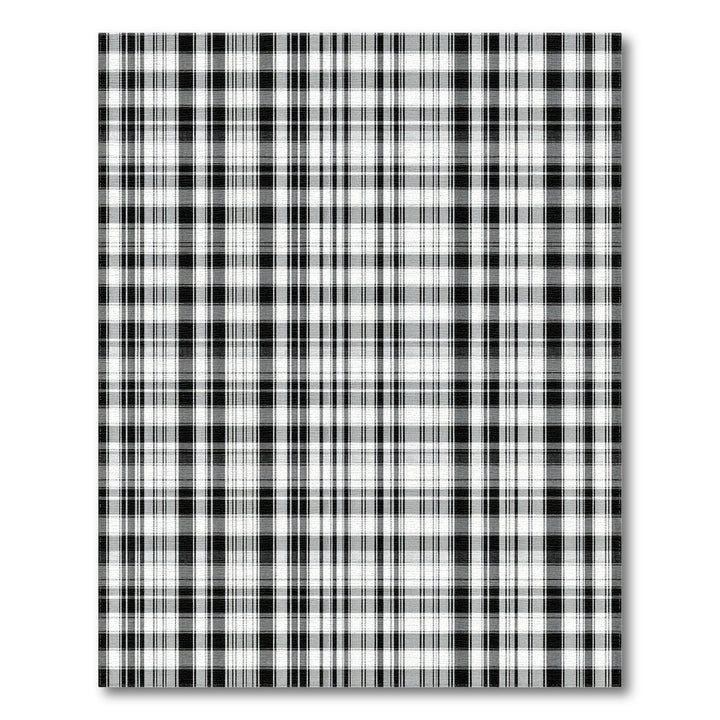 Black and White Plaid Area Rug