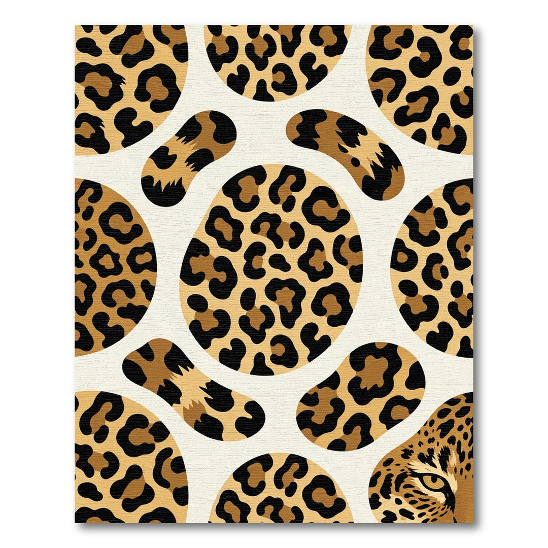Wild Leopard Spots Oval Rug