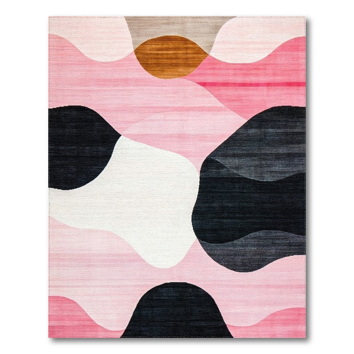 Pink Organic Wave Area Rug