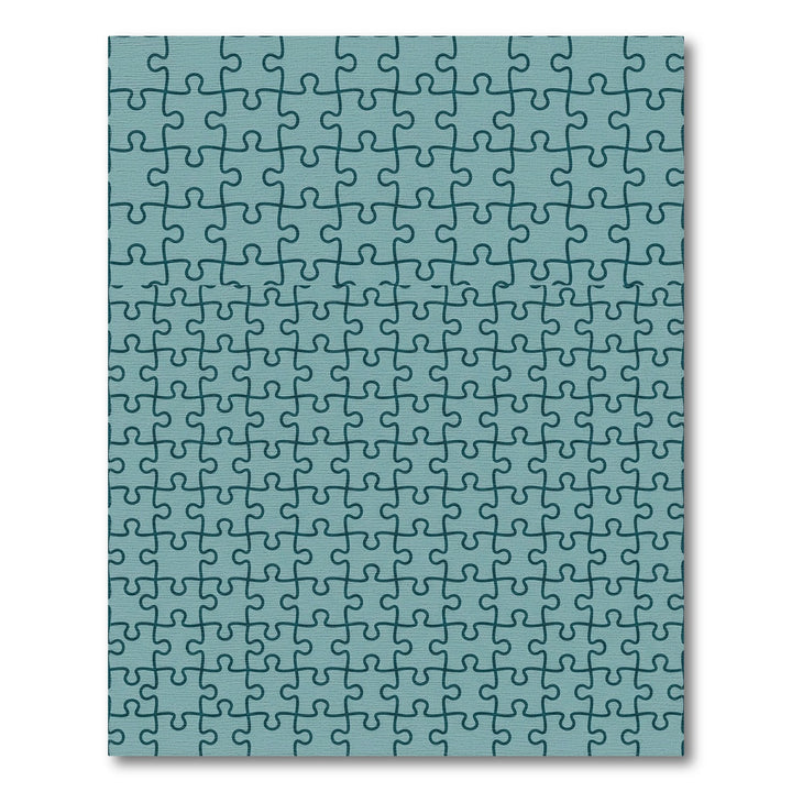 Teal Puzzle Piece Repeat Rug