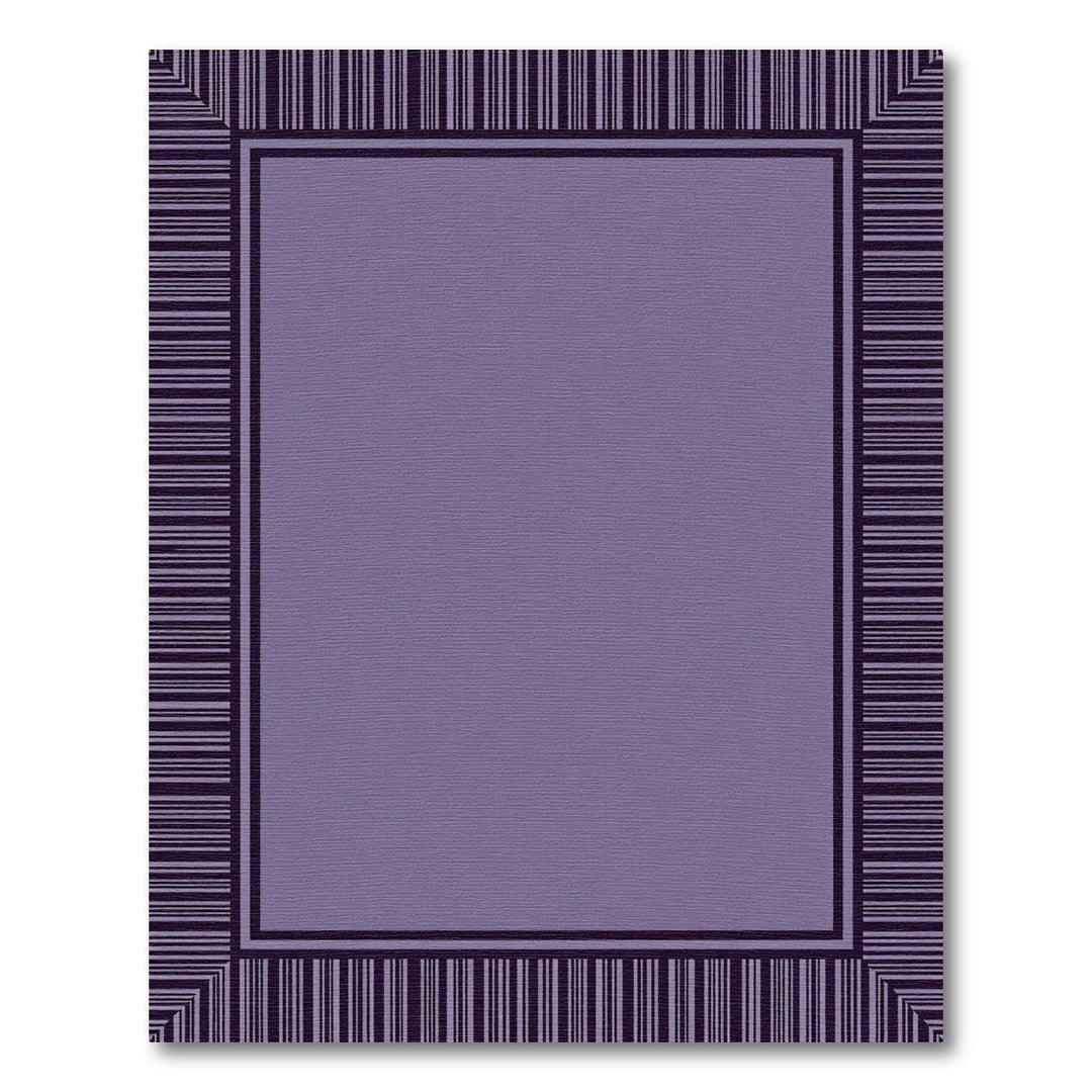 Amethyst Stripes Border Framing Lavender Rug