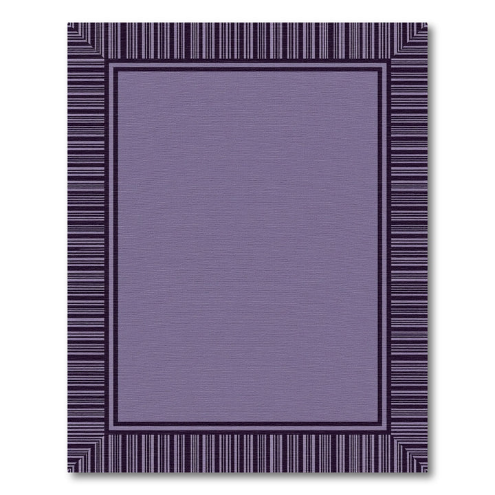 Amethyst Stripes Border Framing Lavender Rug