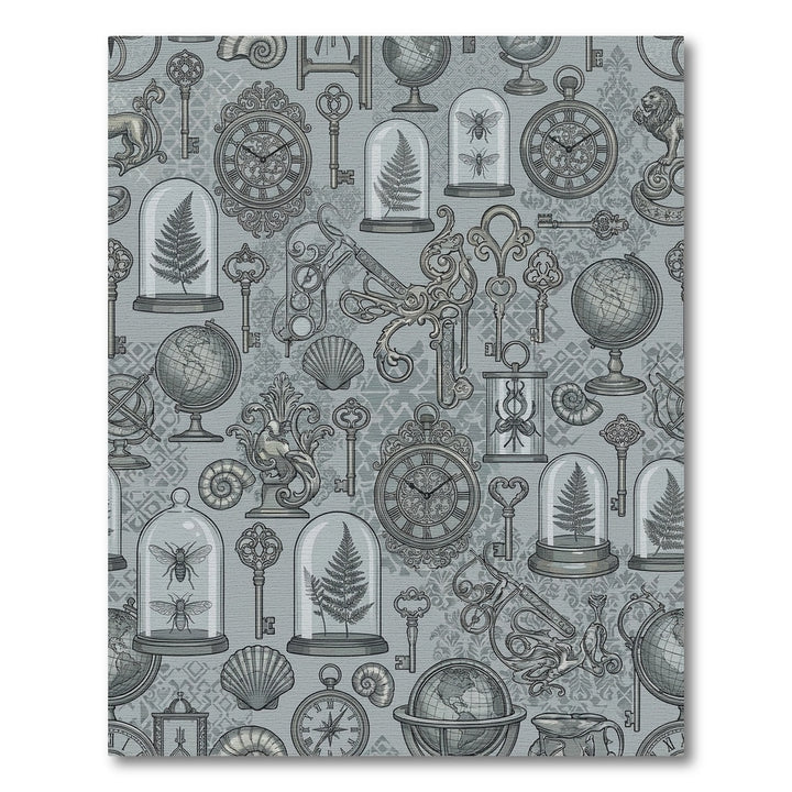 Vintage Wonders Clocks, Keys, Ferns, Globes Rug