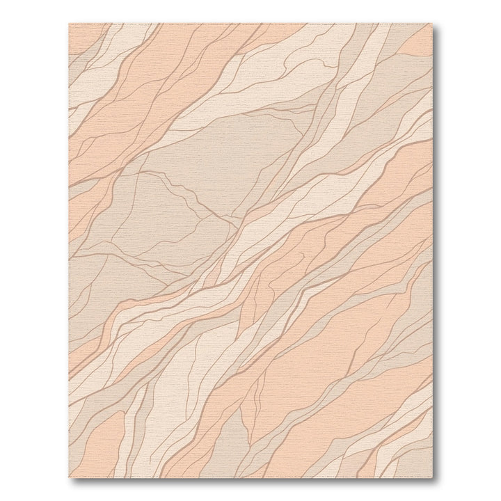 Blush Beige Intertwined Organic Forms Rug