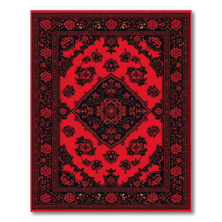 Red Medallion Red Persian Medallion Floral Area Rug