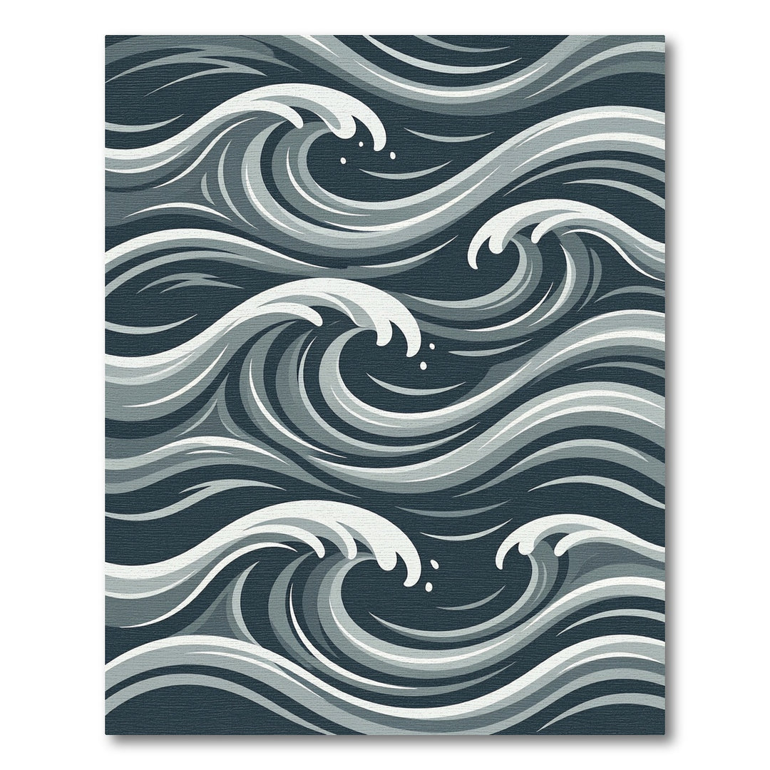 Dark Blue Classic Wave Rug