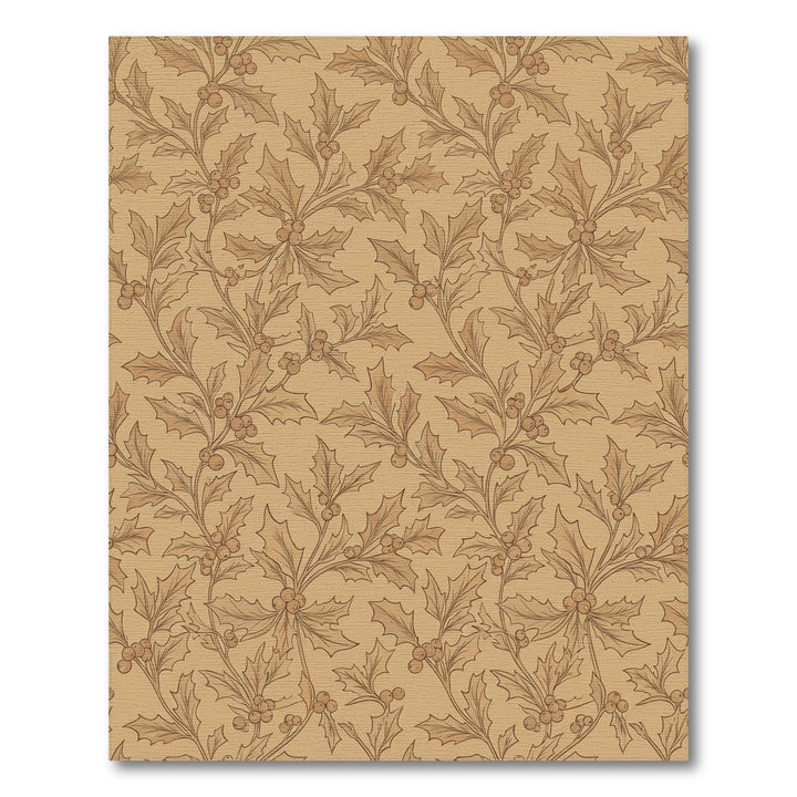 Antique Tan Holly Leaf Vine Rug