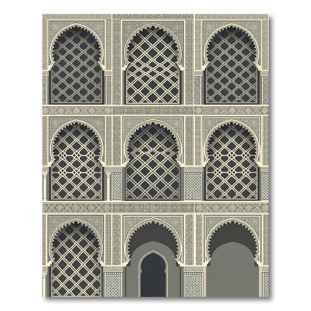 Islamic Archway Geometric Cream Rug