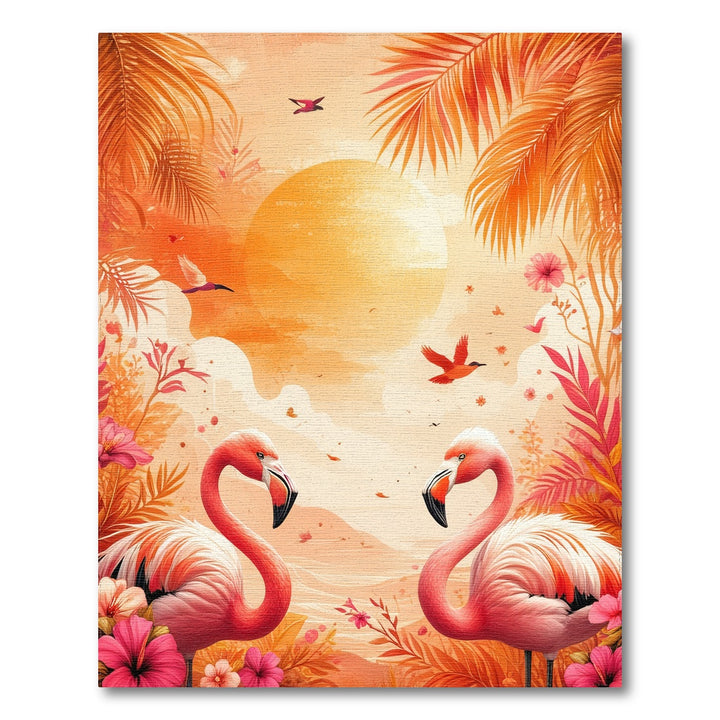 Flamingo Sunset Area Rug
