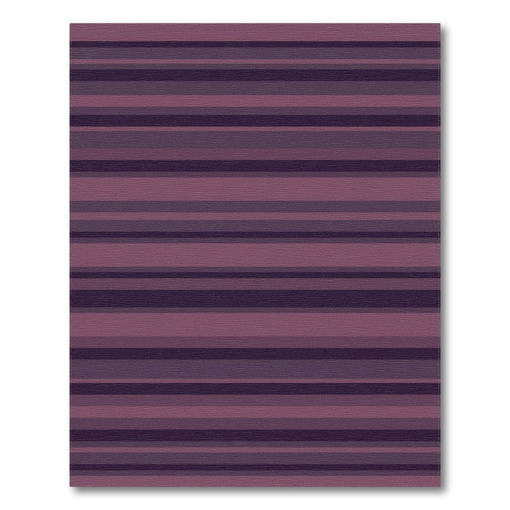 Plum And Lilac Horizontal Stripe Rug