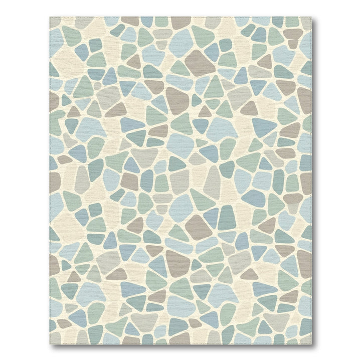 Coastal Terracotta Irregular Stone Collage Rug