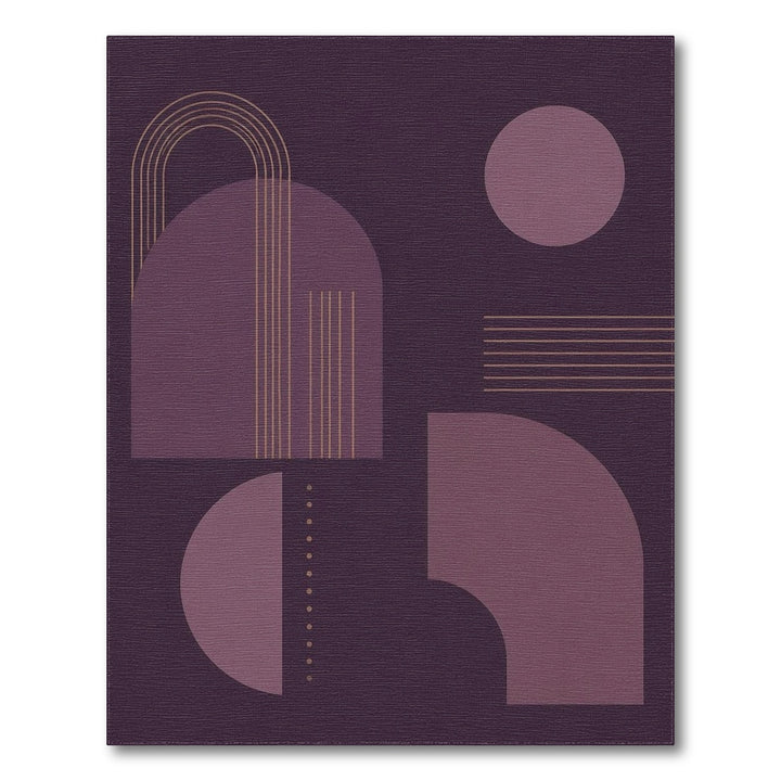 Purple Geometric Modern Area Rug