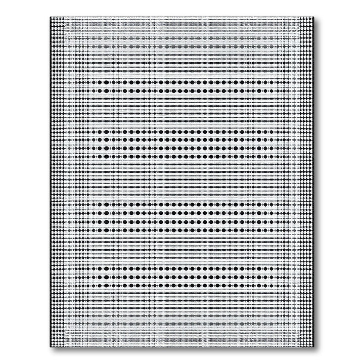 Black White Geometric Dot Area Rug