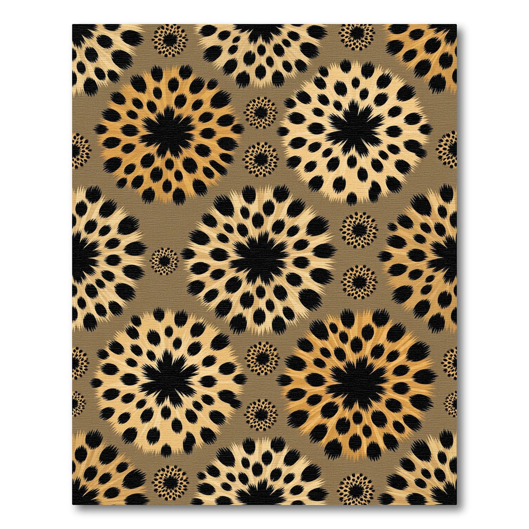 Golden Spotted Sunburst Rug