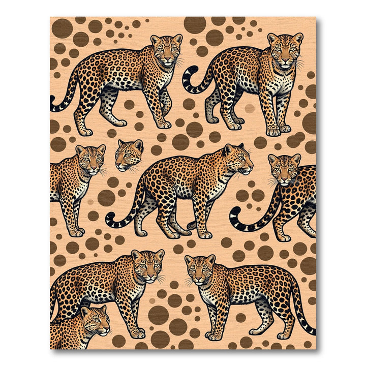 Leopard Animal Spots Composition Rug