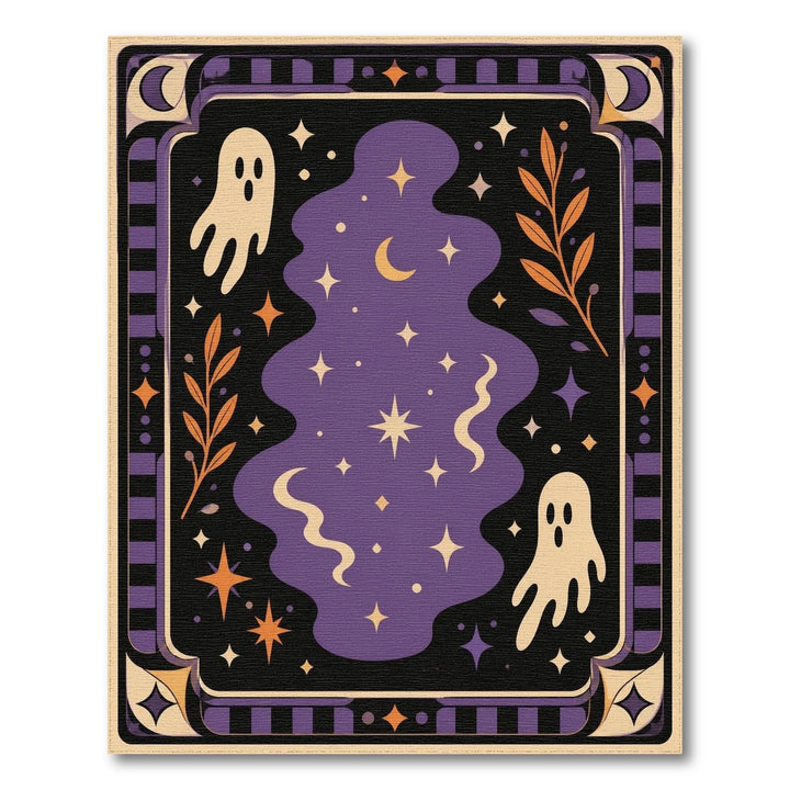 Purple Ghost Celestial Kids Area Rug