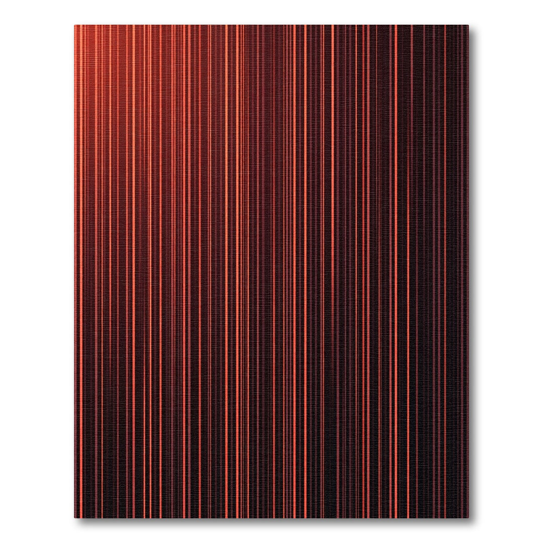 Crimson Orange Vertical Stripe Rug