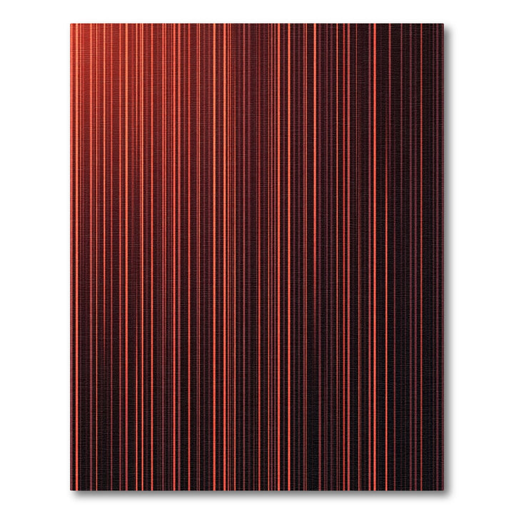 Crimson Orange Vertical Stripe Rug