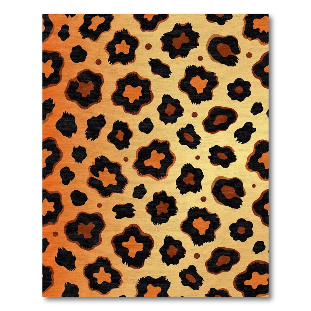 vivid orange leopard spots Rug