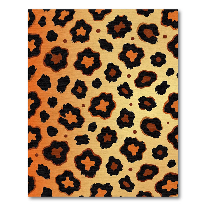 vivid orange leopard spots Rug