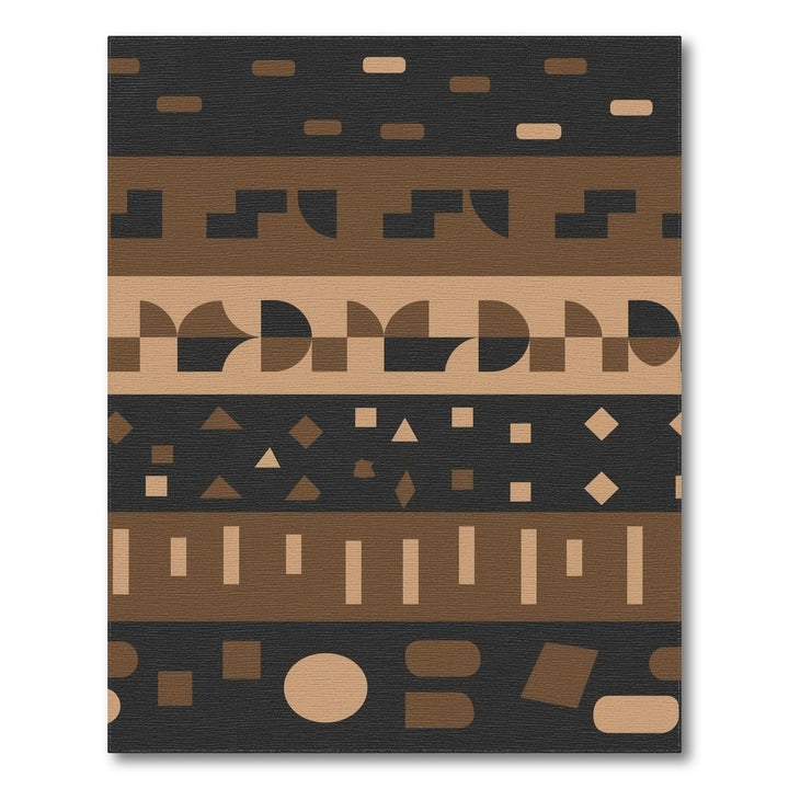 Geometric Brown Tan Area Rug