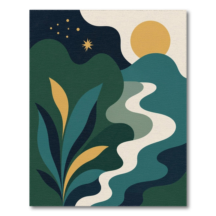 Starry River Abstract Area Rug
