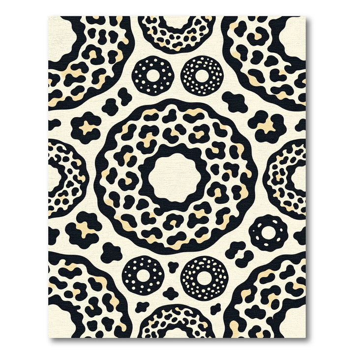 Leopard and Donut Inspired Print Rug