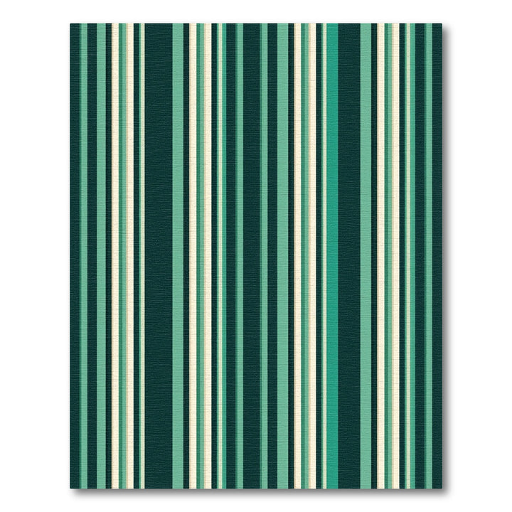Dark Teal Cream Vertical Stripes Rug