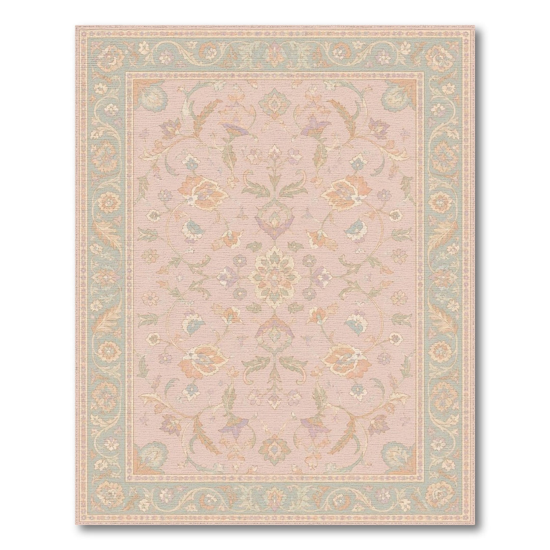 Pink Floral Vintage Area Rug