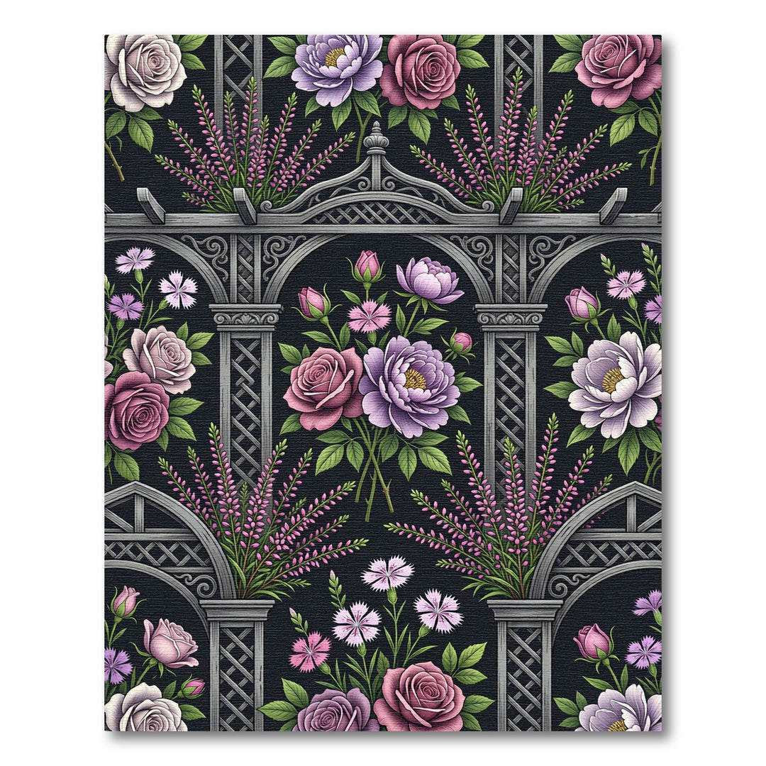 Victorian Rose Garden Archway Rug