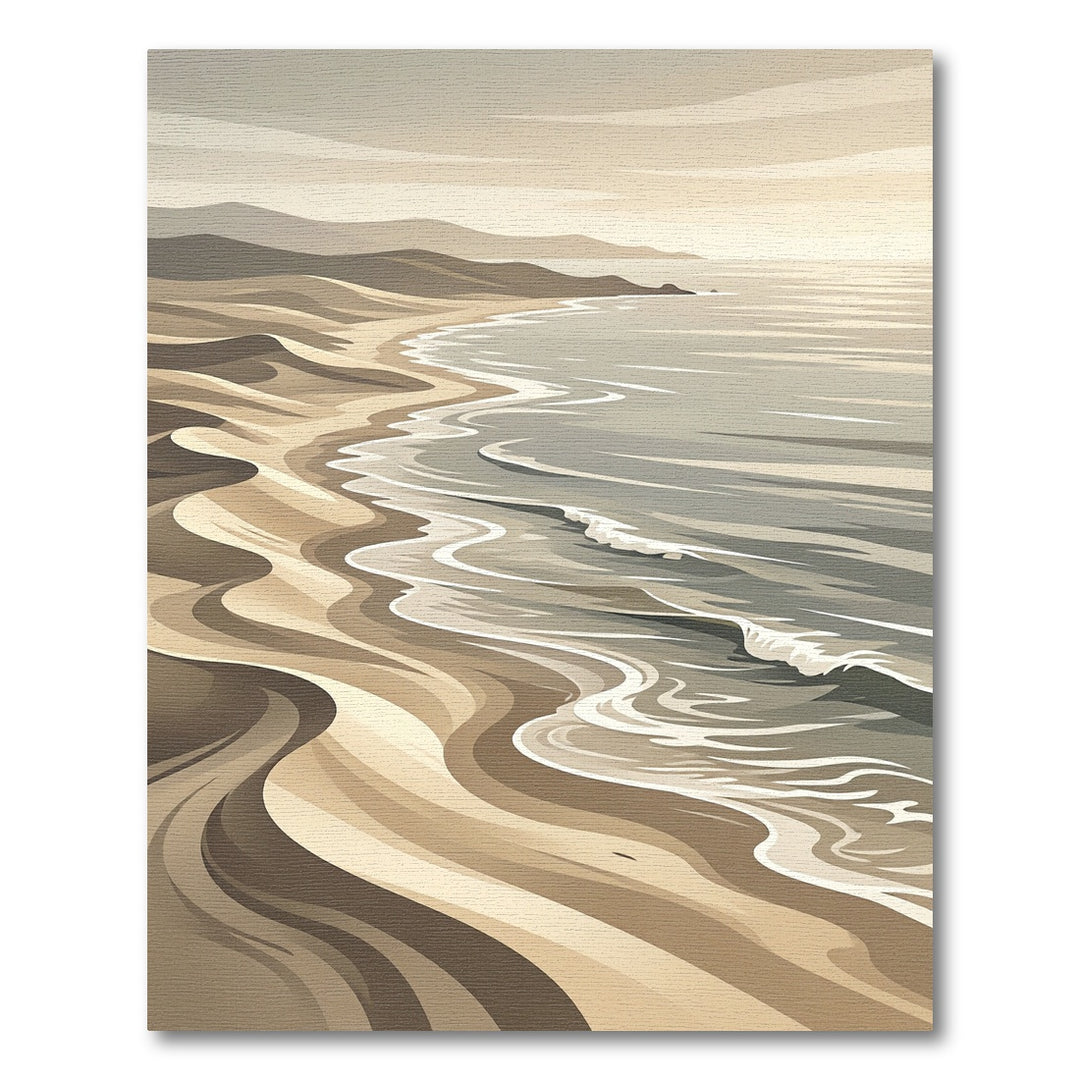 Serene Coastal Dunes Wave Rug
