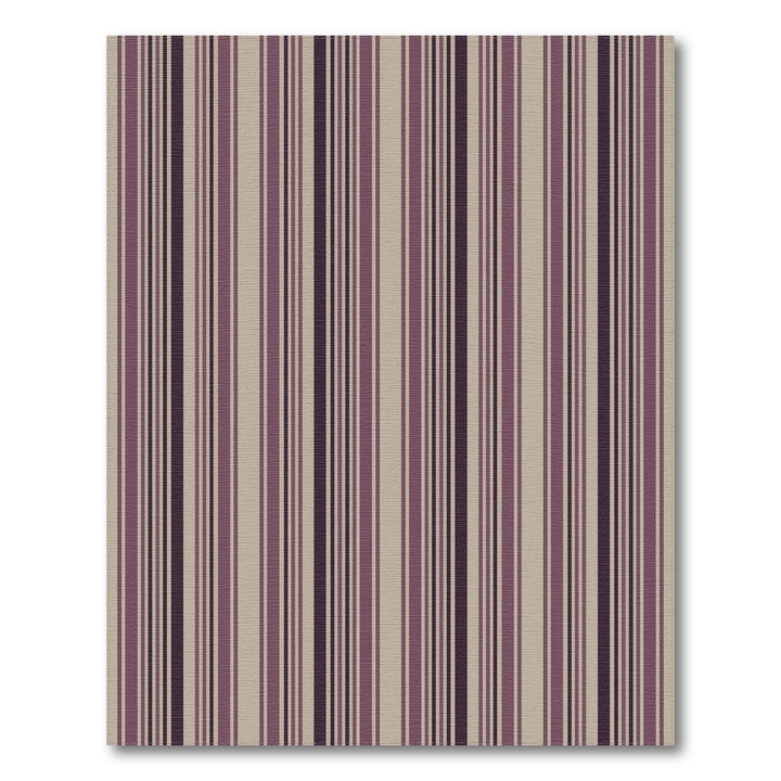 Subtle Plum And Taupe Stripes Rug